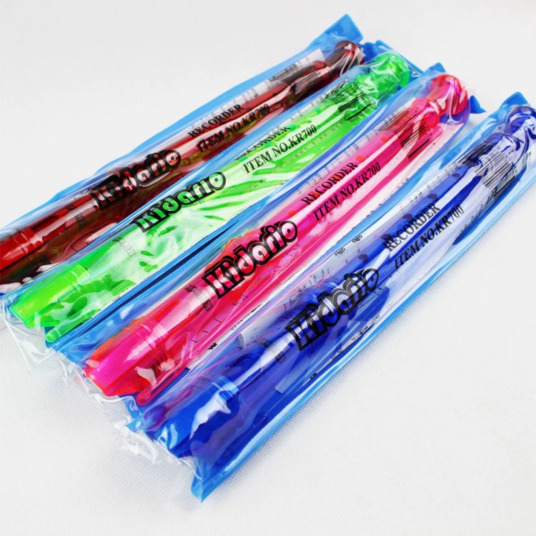 Kidario KP-700 8 孔透明彩色豎笛 | G 調 附指法表清潔棒 學生初學者適用