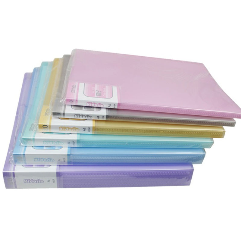 Kidario K 系列 冰彩 A4 透明資料冊（10-100 頁可選 PP 磨砂 ）