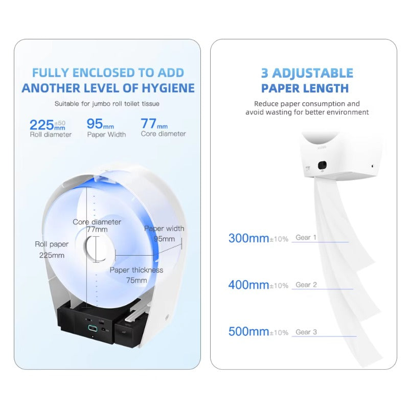 SVAVO PL - 151016 壁掛式感應自動切斷衛生紙分配器 - ABS 材質 現代風 白色