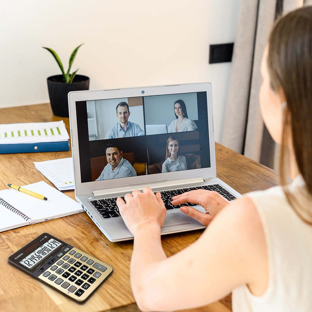 Casio JS-40B 粉色 14 位重型辦公計算器