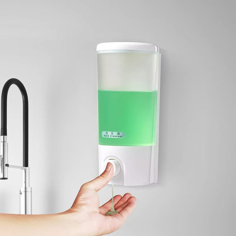 SVAVO V-9101 手動皂液器 - 400ml 壁掛式 底部按壓 白 / 鉻色可選