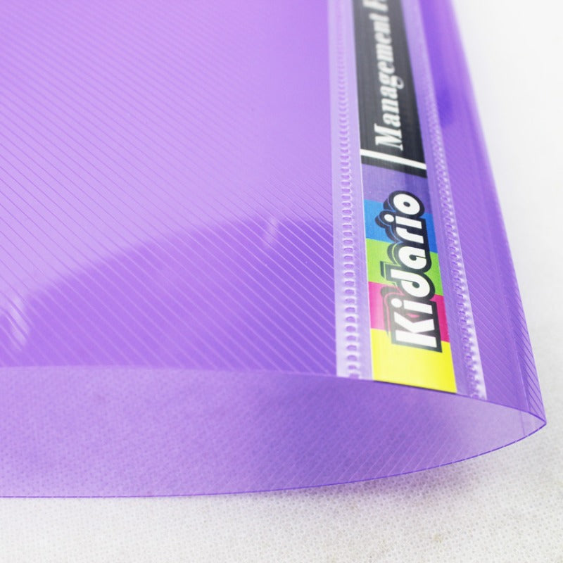 Kidario PVC 加厚文件裝訂夾 KMF907A（A4/310×230mm）2 孔附標籤