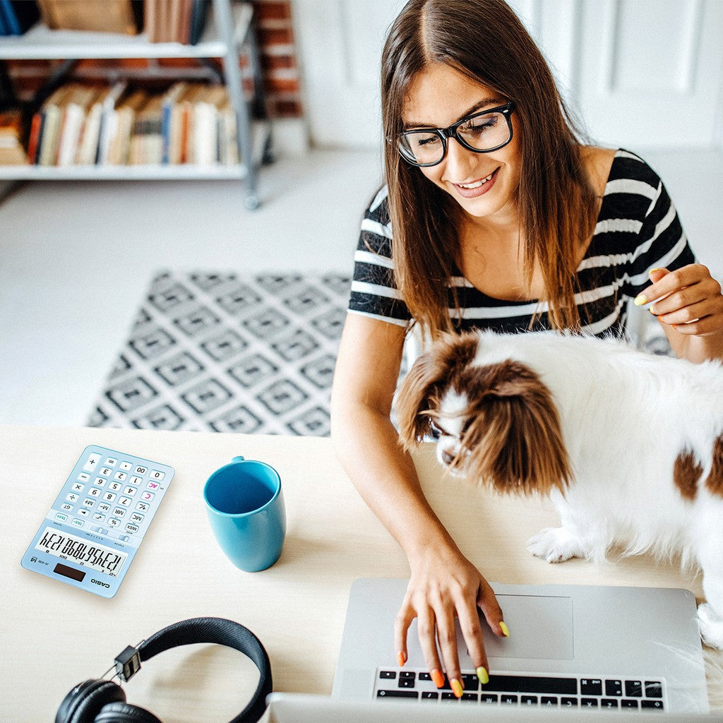 Casio JS-40B 粉色 14 位重型辦公計算器