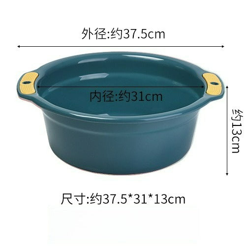加厚雙耳塑料臉盆｜成人洗衣盆 寶寶洗腳盆 廚房洗菜盆 家用多用途耐摔洗臉盆