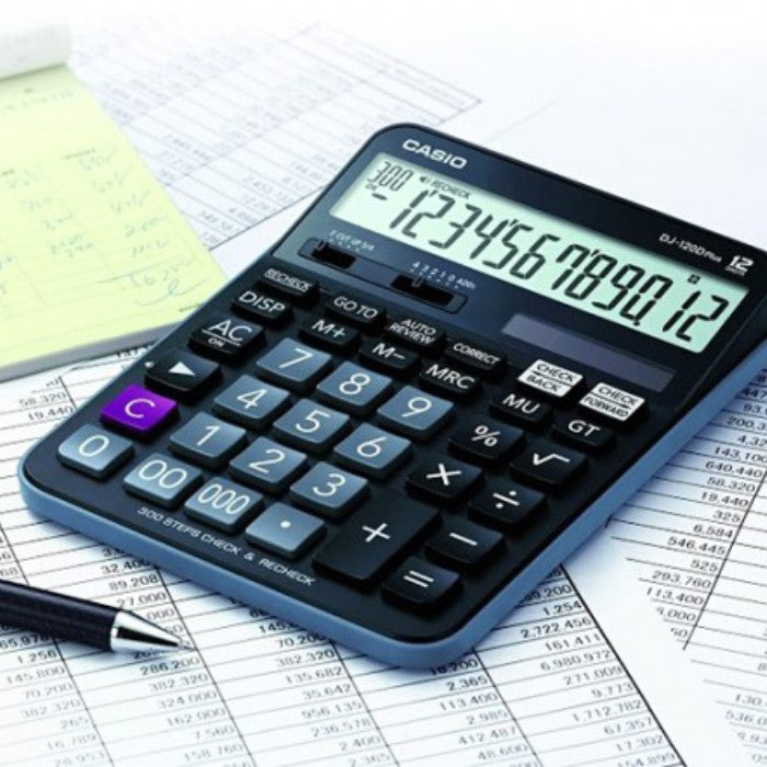 Casio DJ-120DPLUS 貿易商店計算器 12 位數字功能