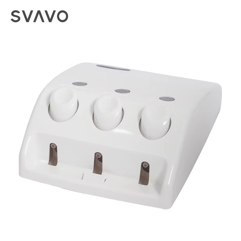 SVAVO V-103 三格觸控式液體皂液器 - 3×400ml 壁掛式 白色 ABS 材質