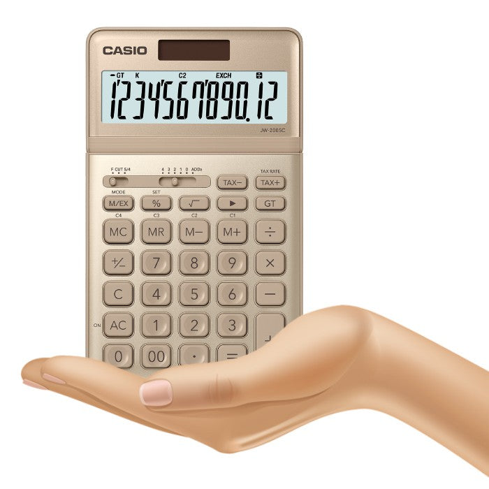 Casio JW-200SC 金金屬時尚系列辦公室計算器 12 位