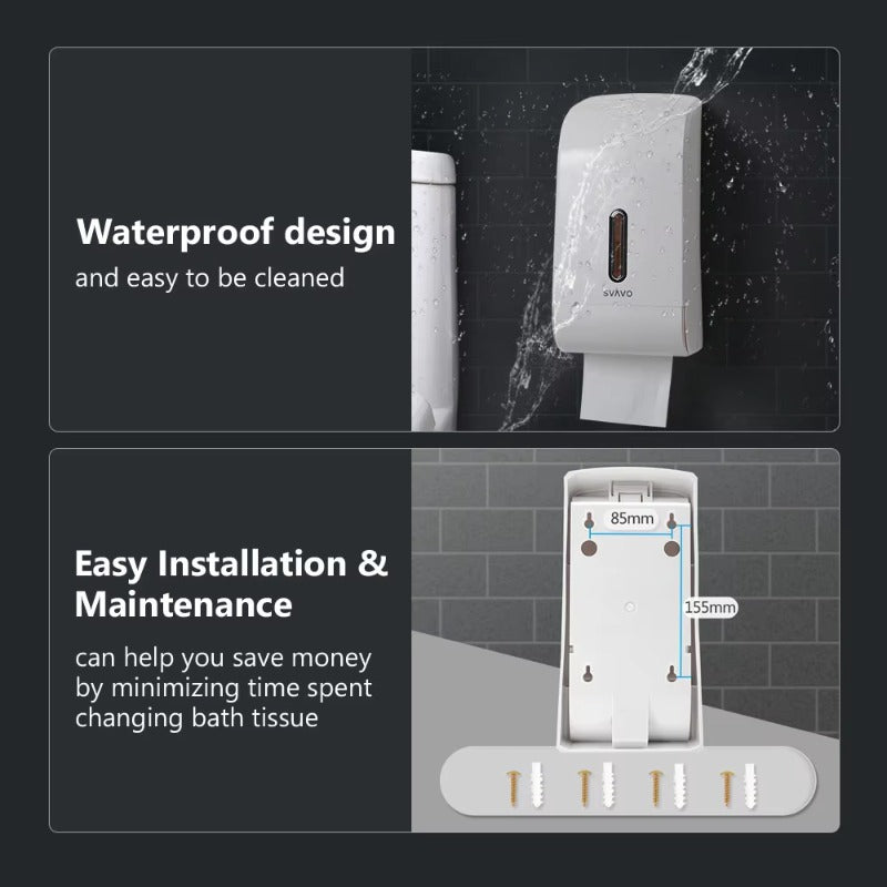 SVAVO PL-151068 壁掛式紙巾架 - ABS 材質 現代奢華風 白 / 白灰 / 黑色可選