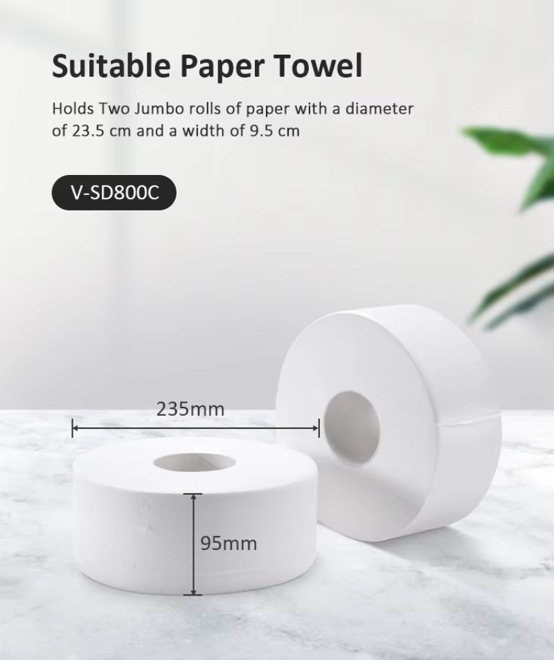 SVAVO PL-151069 壁掛式大卷紙巾分配器 - 雙大卷紙專用 ABS 材質 多色可選