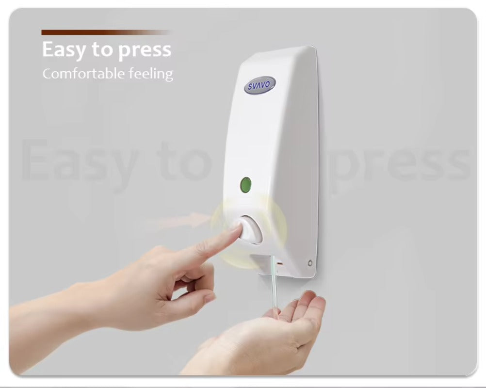 SVAVO V-101 手動液體皂液器 - 400ml 壁掛式 白色 ABS 材質
