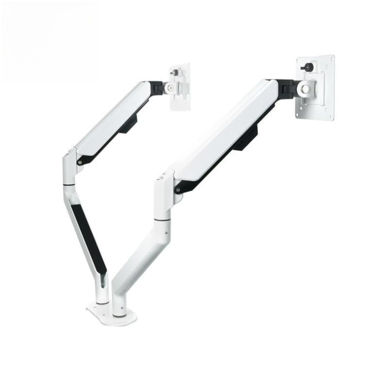 SH-X5 13-32 寸雙屏顯示器支架 氣彈簧雙臂 旋轉升降伸縮