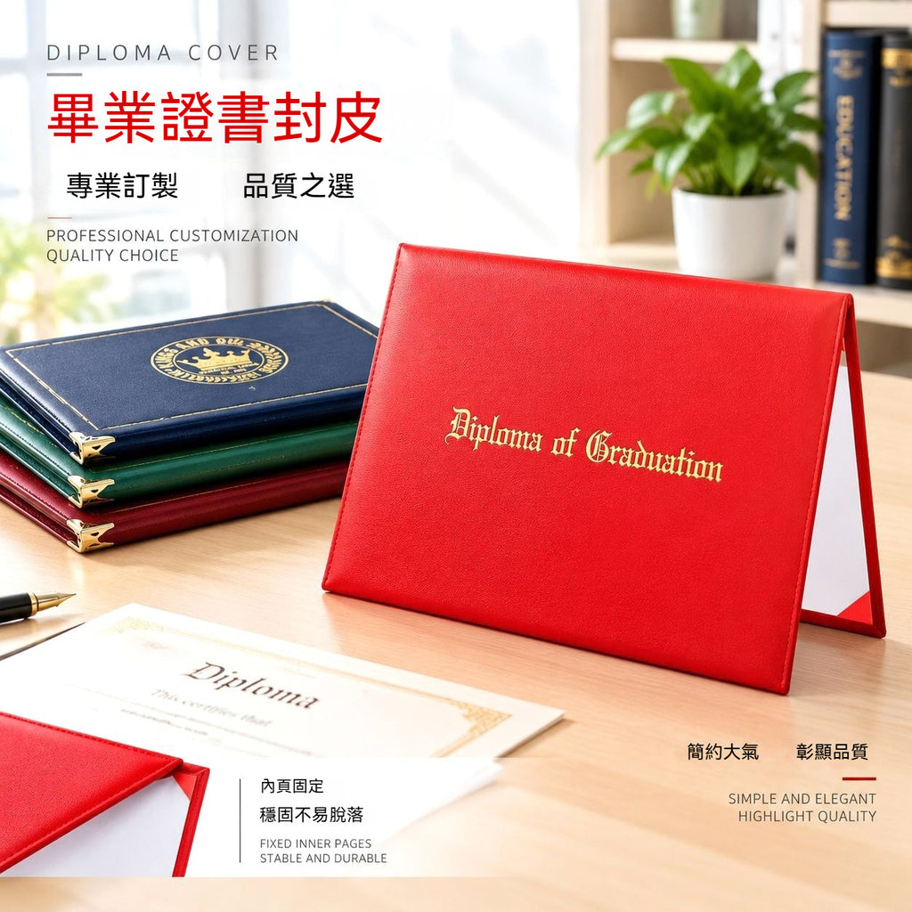 證書皮套定製 加厚 PU 畢業結業證書殼 院校證書保護套