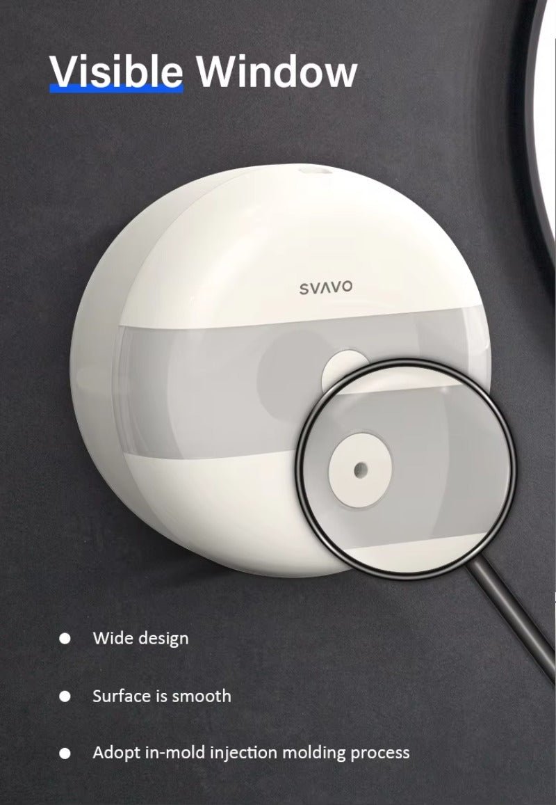 SVAVO ZM-066 壁掛式商用浴室大卷衛生紙架 - ABS 材質 現代簡約款 多色可選