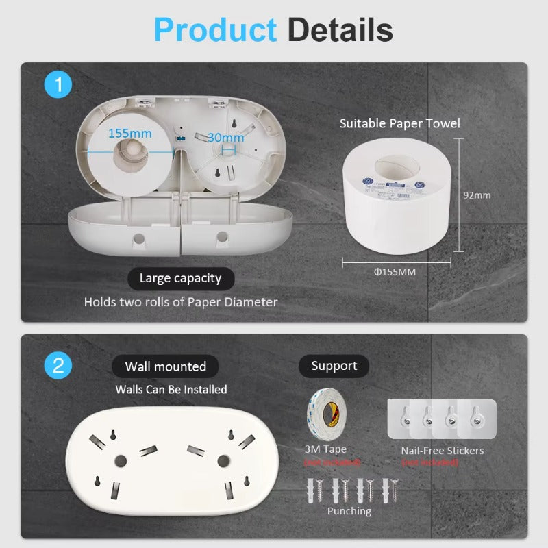 SVAVO ZM-066D 商用浴室壁掛式卷紙架 - 現代簡約款 多色可選