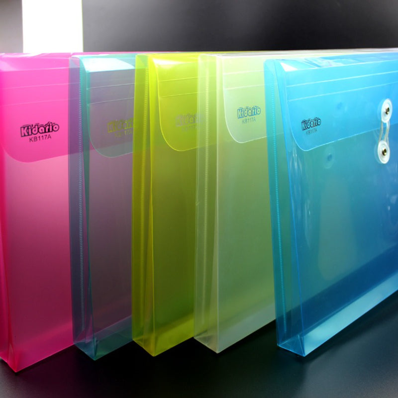 Kidario KB117A 橫式檔案袋 PVC 18C 透明收納袋