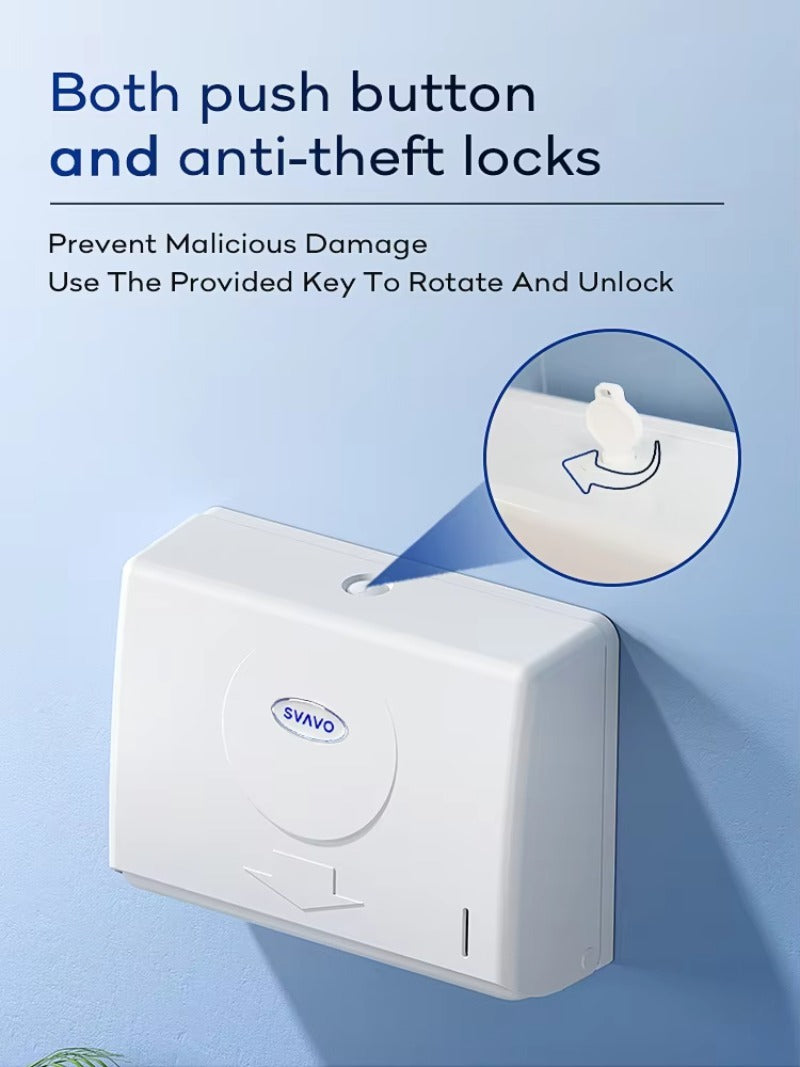 SVAVO V-620 商用浴室多摺紙巾架 - 壁掛式 白 / 透明棕兩色可選