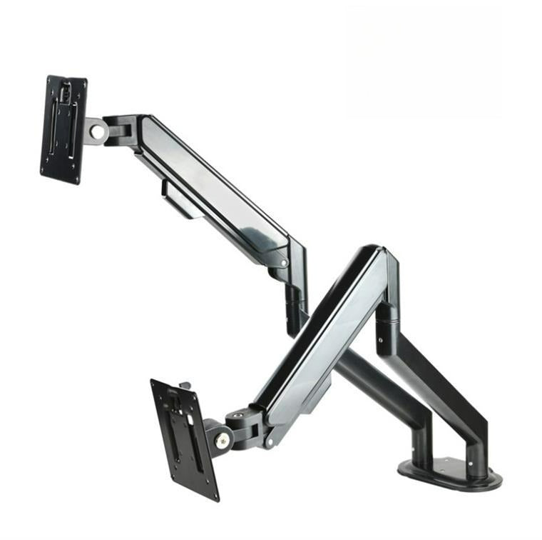 SH-X5 13-32 寸雙屏顯示器支架 氣彈簧雙臂 旋轉升降伸縮