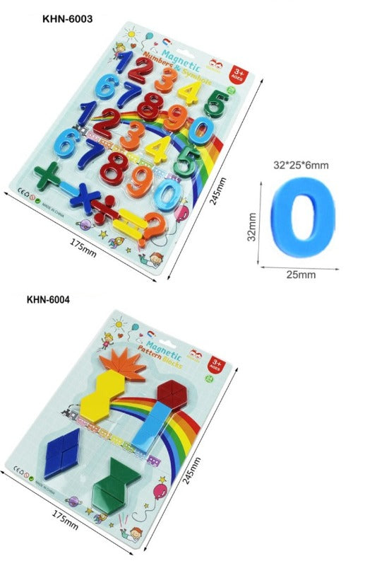 Kidario 兒童磁性益智玩具套組 含幾何拼圖 / 數字符號 / 大小寫字母 3 歲 +