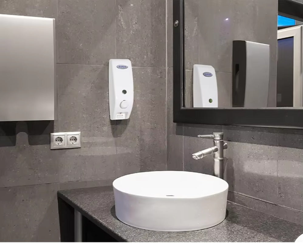 SVAVO V-101 手動液體皂液器 - 400ml 壁掛式 白色 ABS 材質