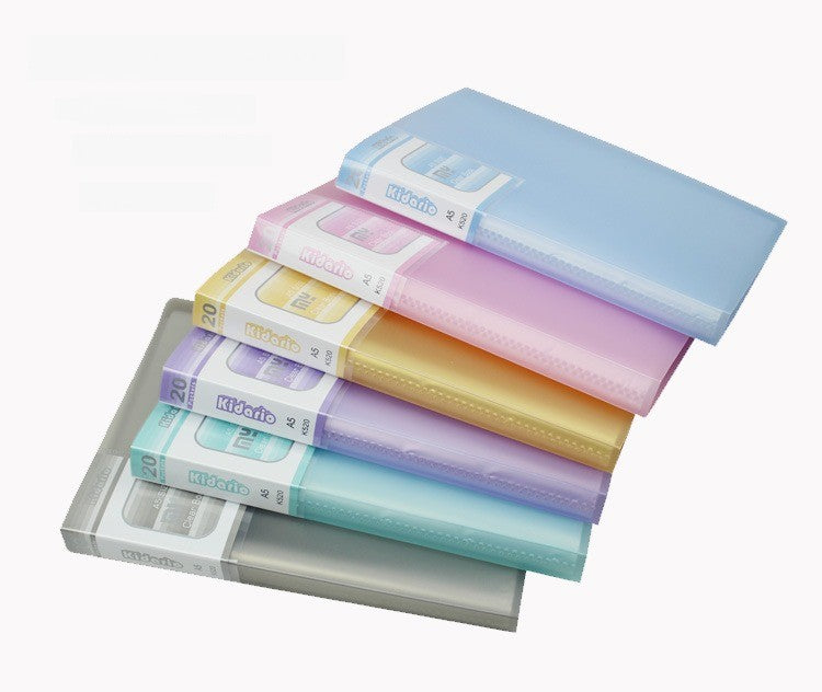 Kidario A5-K520 A5 冰彩透明資料冊（20 頁 / 30 頁可選）PP 磨砂材質