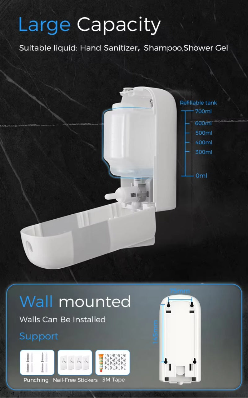 SVAVO ZM-053S 手動液體皂液器 - 700ml 壁掛式 商用現代款 白 / 透明棕兩色可選