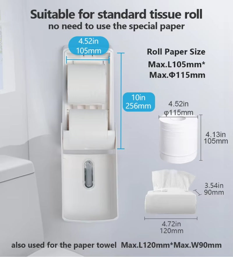 SVAVO PL-151068 壁掛式紙巾架 - ABS 材質 現代奢華風 白 / 白灰 / 黑色可選