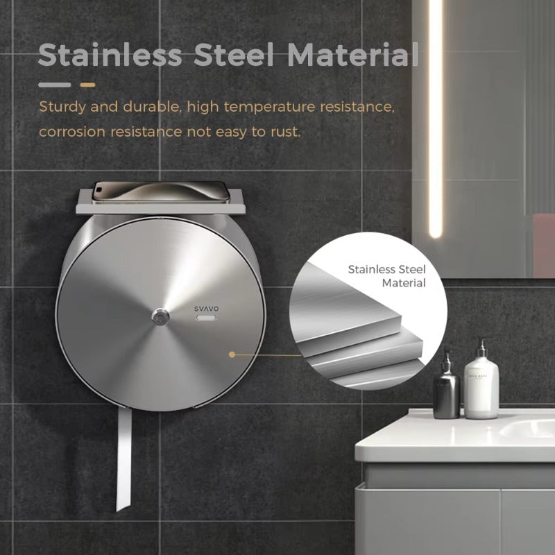 SVAVO SSS-TPD065-S 壁掛式商用不鏽鋼衛生紙分配器 - 現代奢華款
