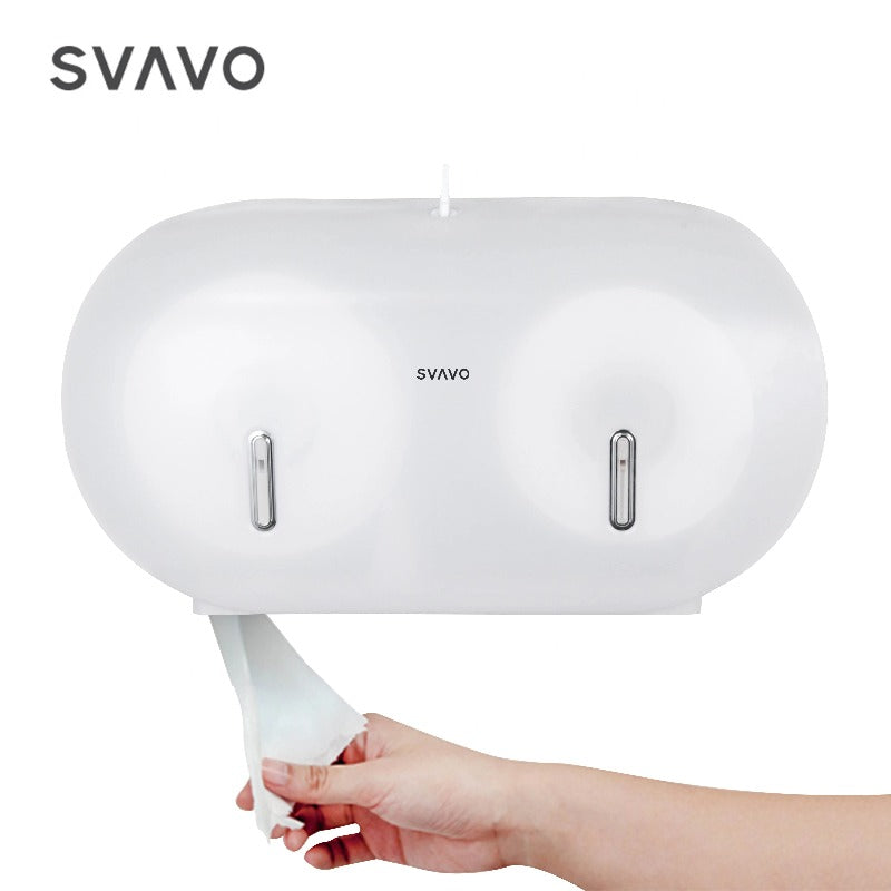 SVAVO PL-151069 壁掛式大卷紙巾分配器 - 雙大卷紙專用 ABS 材質 多色可選