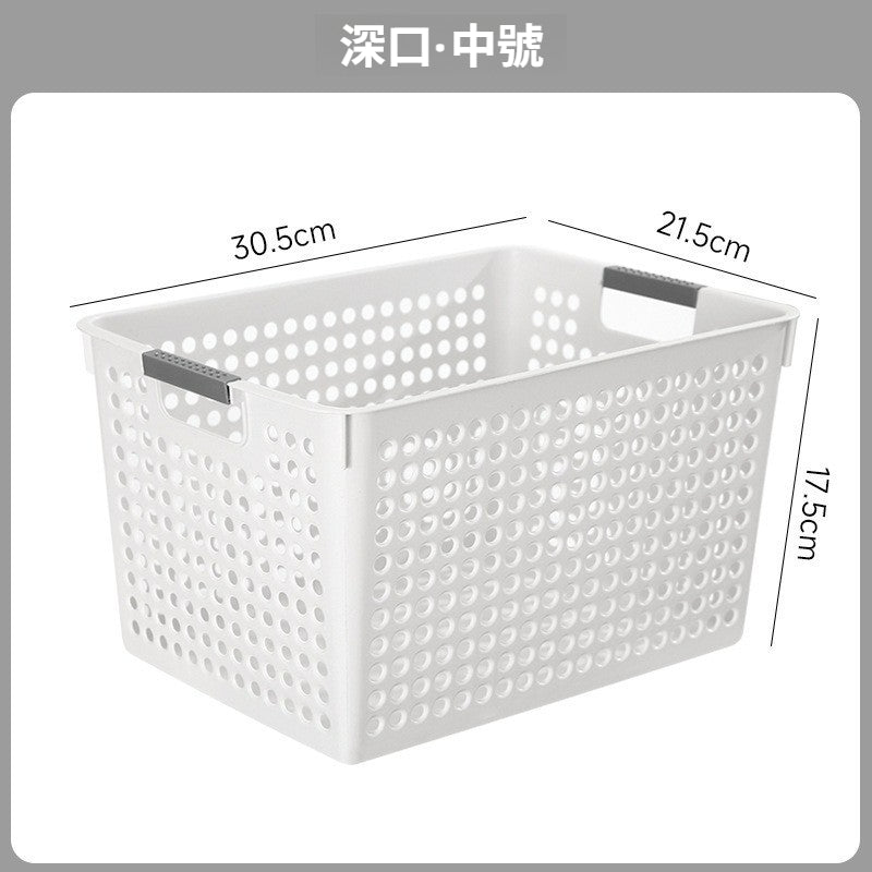 加厚塑膠多用途收納籃｜雜物玩具零食儲物筐 檯面衫褲書本整理筐 屋企全屋慳位執拾
