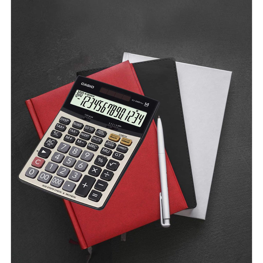 Casio DJ-240DPLUS 貿易商店計算器 14 位數字功能