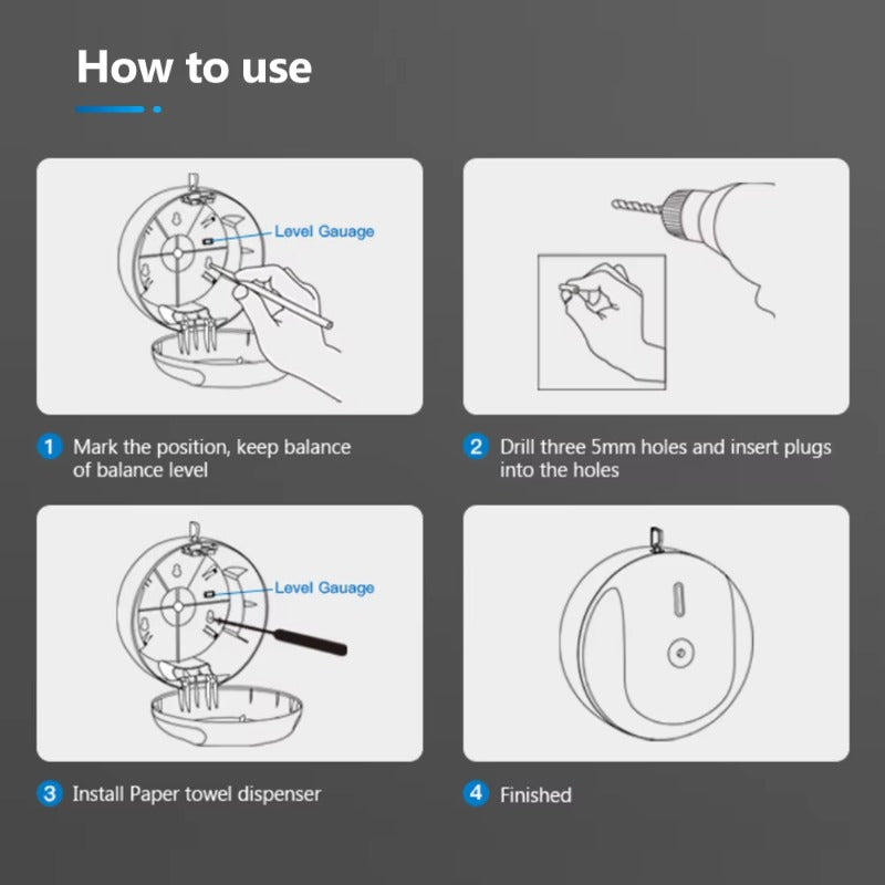 SVAVO PL - 151066 壁掛式廚房壓縮手巾紙分配器 - ABS 塑料 現代簡約風