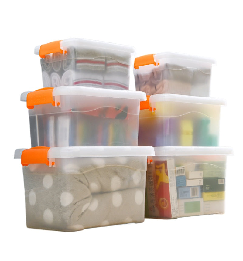 批發透明塑料收納箱｜抗摔桌面儲物盒 衣櫃居家整理箱 玩具化妝品分類收納盒 多尺寸可批