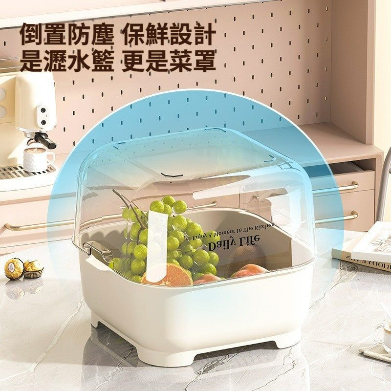 雙層瀝水籃｜廚房大容洗菜洗水果瀝水籃 高顏值瀝水盤 屋企廚房必備