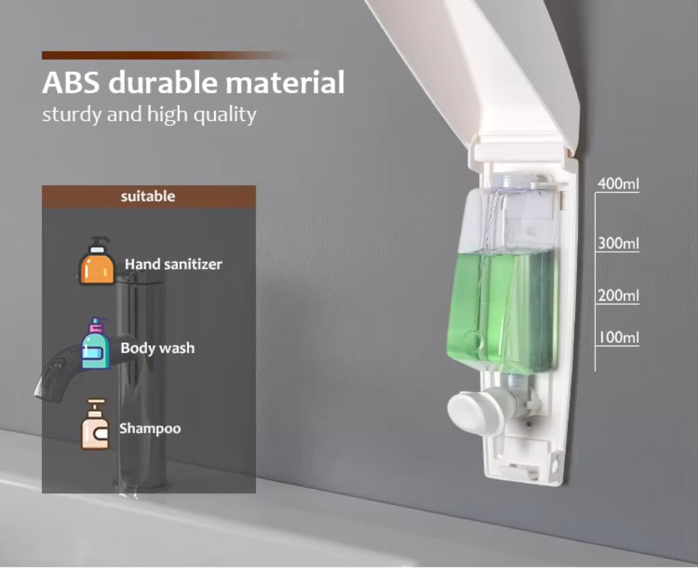 SVAVO V-101 手動液體皂液器 - 400ml 壁掛式 白色 ABS 材質